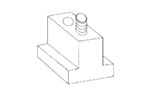 附螺絲T型塊